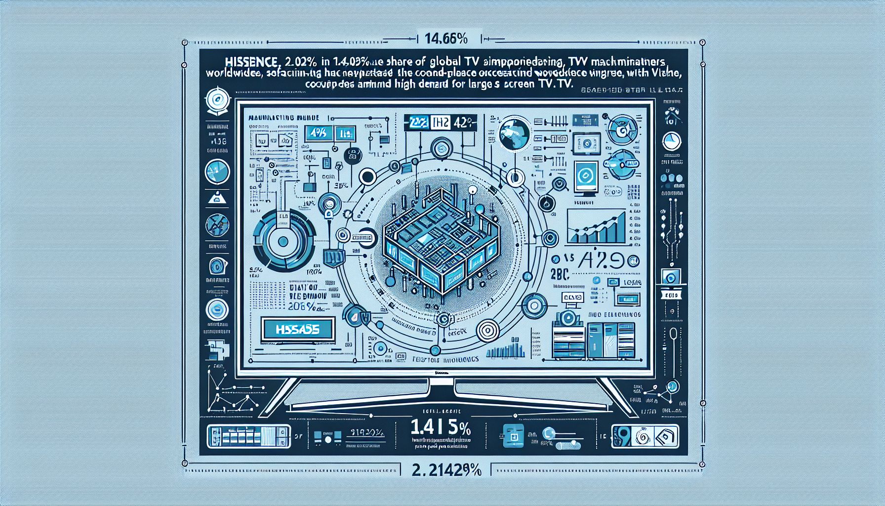 Hisense Secures Second Place in Global TV Market with 14% Share for 2024