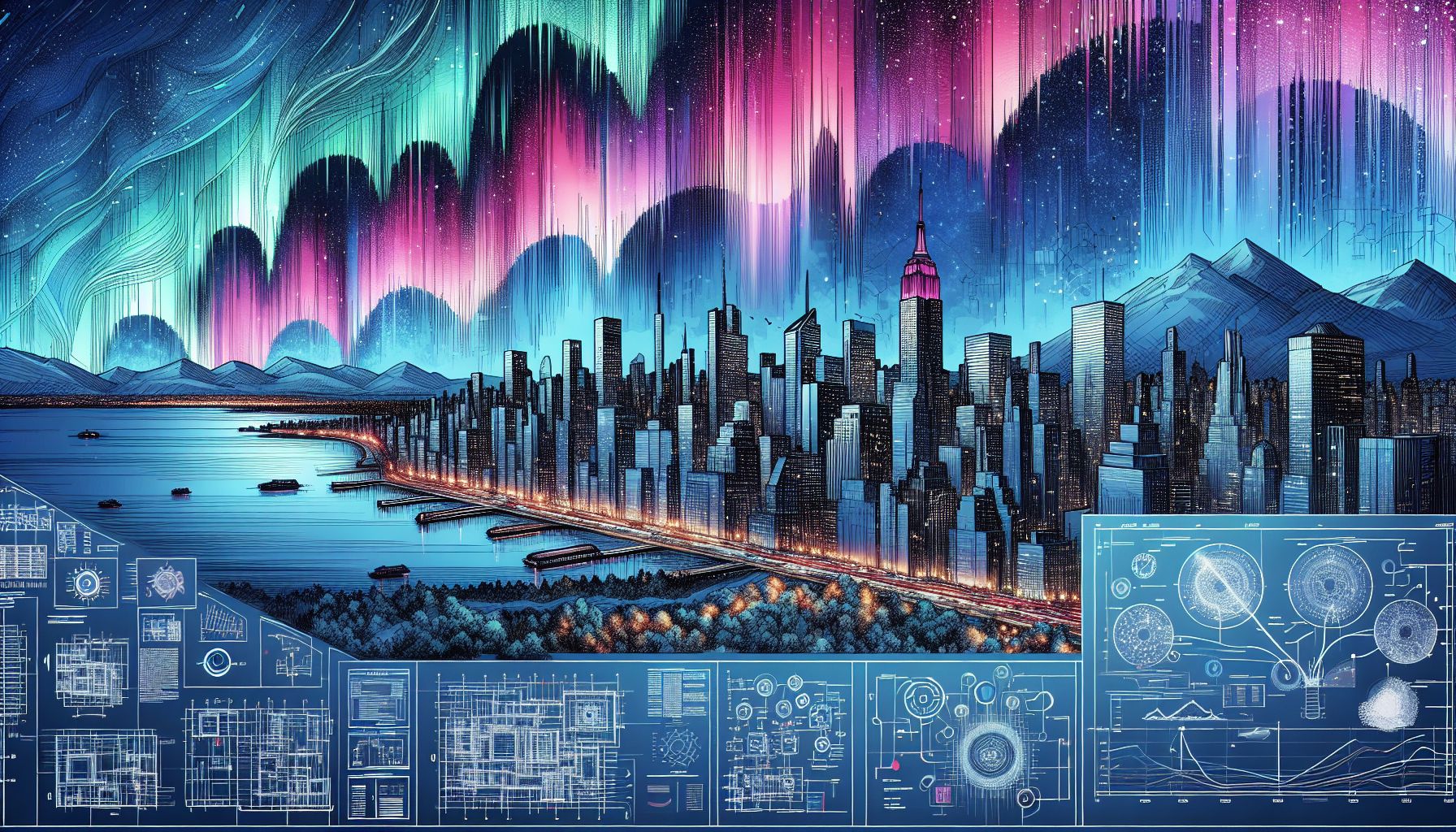 Rare Aurora Borealis Dazzles New York Skyline