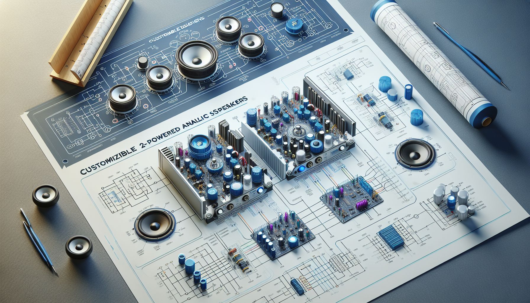 DIY Audio Enthusiasts Spark Interest with 2-Way Powered Analog Speakers